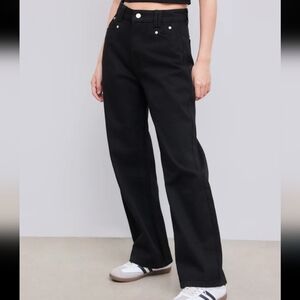 Cider Black Wide Leg Jeans